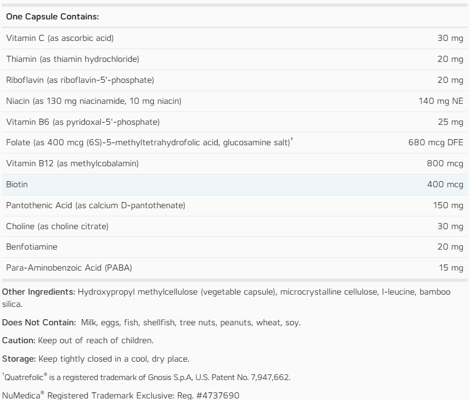 Methylated Vitamin B Complex